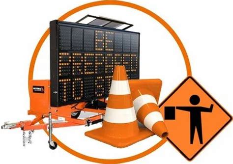 Orange And White Pvc Road Traffic Safety Equipment Size 950 Mm Rs