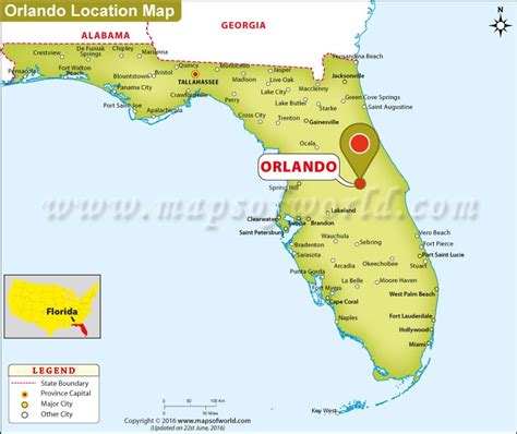 Orlando Fl Location Map Usa City Maps