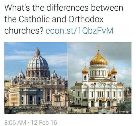 Orthodox vs Catholic Church