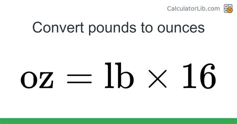 Ounces Pounds Converter Oz To Lb Mass Converter Online Calculator