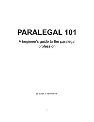 Paralegal101 The Ultimate Guide On Everything Paralegal Pdf