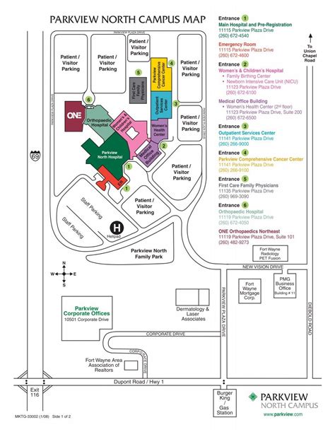 Parkview North Campus Map