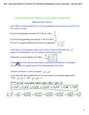 Pdf How To Calculate Binomial Probabilities Using Statcrunch Fisher
