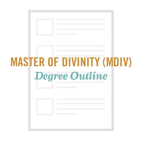 Pdf Master Of Divinity Degree