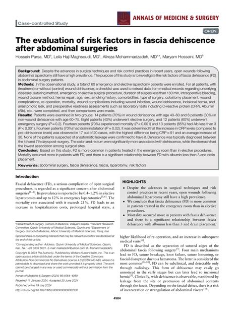 Pdf Risk Factors For Bleeding In Major Abdominal Surgery Using