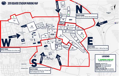 Penn State Football Parking Pass Options
