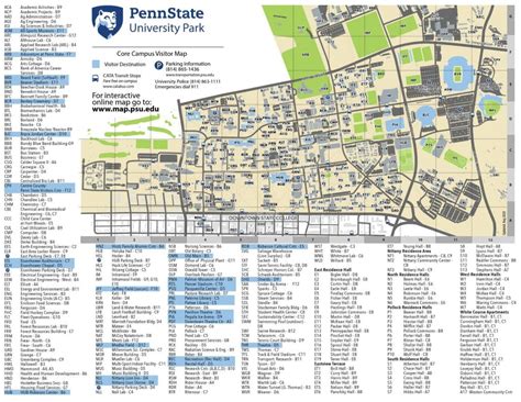 Penn State University Campus Map Guide
