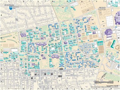 Penn State University Park Campus Map Map