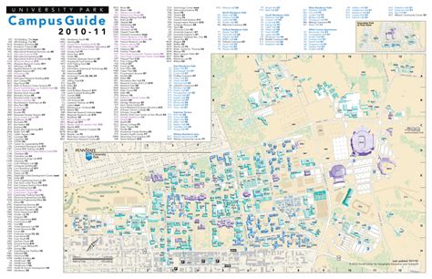 Penn State University Park Campus Map Printable Map