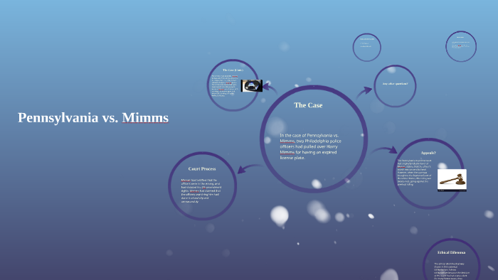Pennsylvania vs Mimms Supreme Court Case