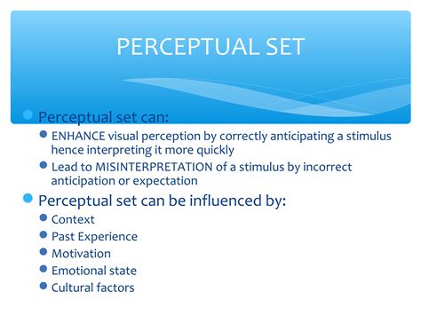 Perceptual Set And Illusions 2013