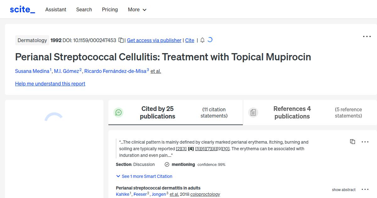 Perianal Streptococcal Cellulitis Treatment With Topical Mupirocin
