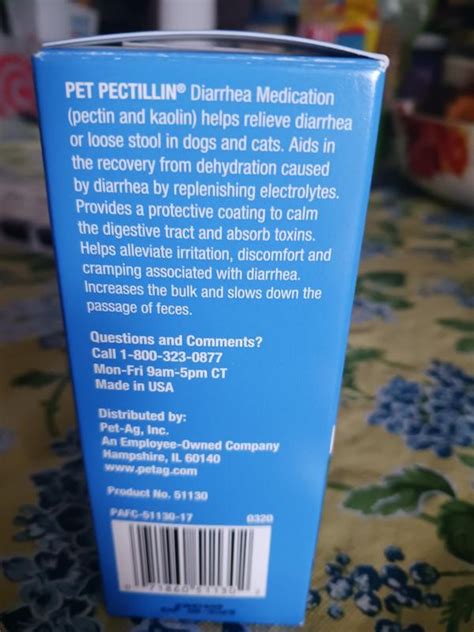 Petag Pet Pectillin Medication For Diarrhea For Cats Dogs 4 Oz