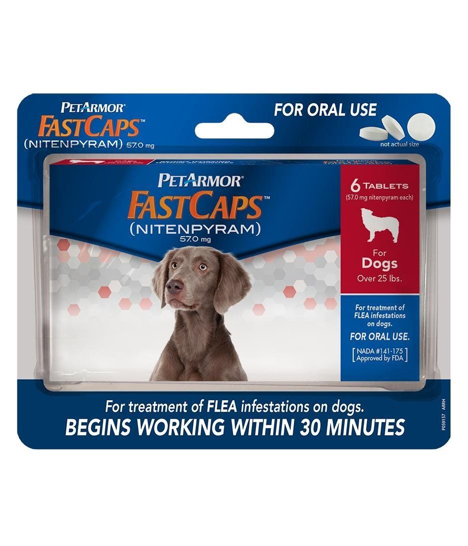 Petarmor Fastcaps Nitenpyram Oral Flea Control Medication 25 Lbs And