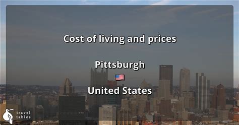 Pittsburgh Pa Cost Of Living Prices For Rent Food