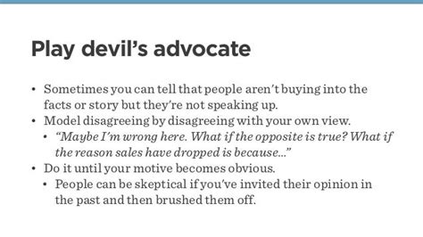 Play Devil S Advocate Sometimes