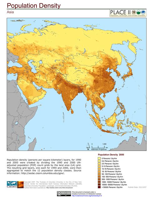 Population Density Grid Map Of Per