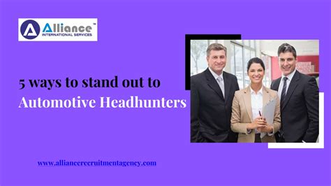 Ppt 5 Ways To Stand Out To Automotive Headhunters 1 Powerpoint