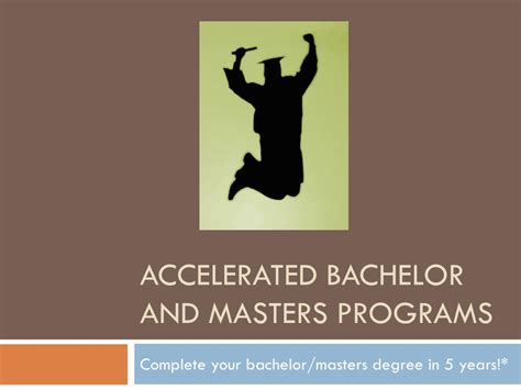 Ppt Accelerated Bachelor And Masters Programs Powerpoint Presentation