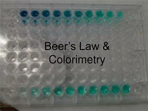 Ppt Beer S Law Colorimetry Powerpoint Presentation Free Download