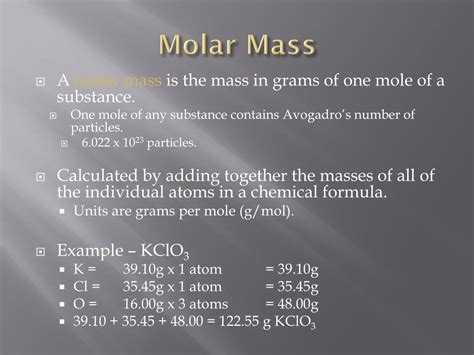 Ppt Calculating Molar Mass Powerpoint Presentation Free Download