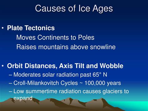 Ppt Causes Of Ice Ages Powerpoint Presentation Free Download Id