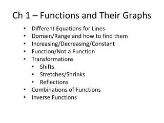 Ppt Ch 1 Functions And Their Graphs Powerpoint Presentation Free
