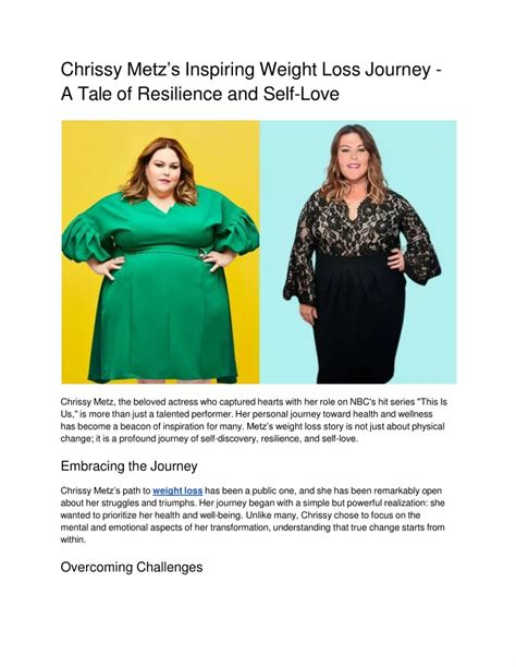 Ppt Chrissy Metz S Inspiring Weight Loss Journey A Tale Of