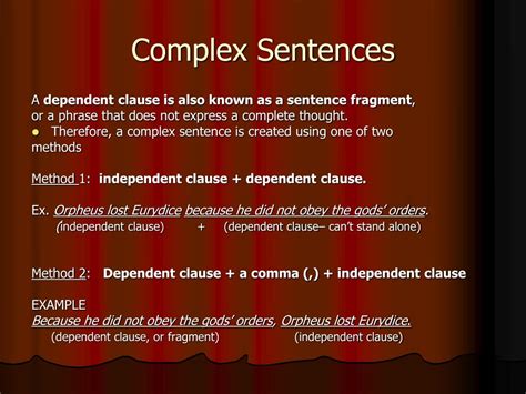 Ppt Complex Sentences Powerpoint Presentation Free Download Id 5814208