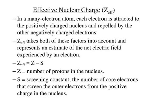 Ppt Effective Nuclear Charge Powerpoint Presentation Free Download