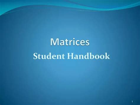 Ppt Matrices Powerpoint Presentation Free Download Id 4814801