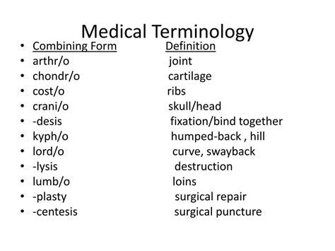 Ppt Medical Terminology Last Session Lia Cordoba Academia Edu