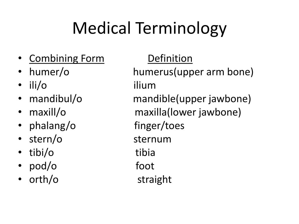 Ppt Medical Terminology Powerpoint Presentation Id 3092490