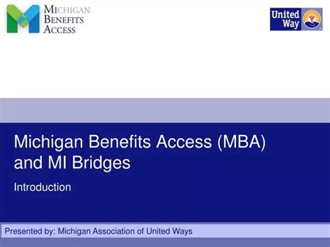 Ppt Michigan Benefits Access Mba And Mi Bridges Powerpoint