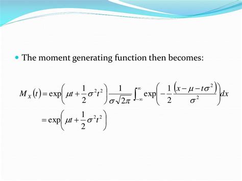 Ppt Moment Generating Functions Powerpoint Presentation Free