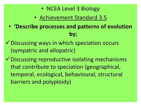 Ppt Ncea Level 3 Biology Achievement Standard 3 5 Describe Processes