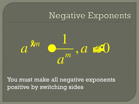 Ppt Negative Exponents Powerpoint Presentation Free Download Id