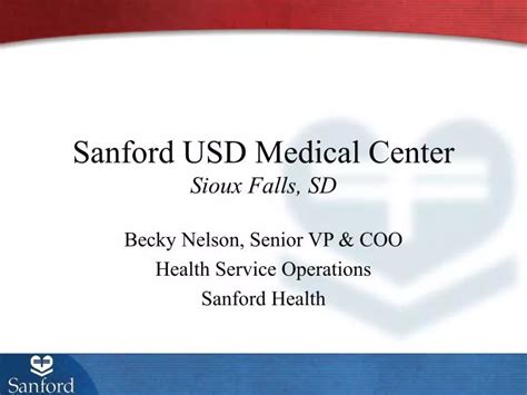 Ppt Sanford Usd Medical Center Sioux Falls Sd Powerpoint