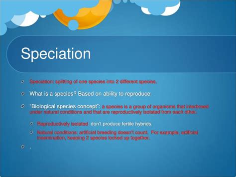 Ppt Speciation Powerpoint Presentation Free Download Id 9278227