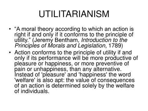 Ppt Utilitarianism Powerpoint Presentation Free Download Id 3296090