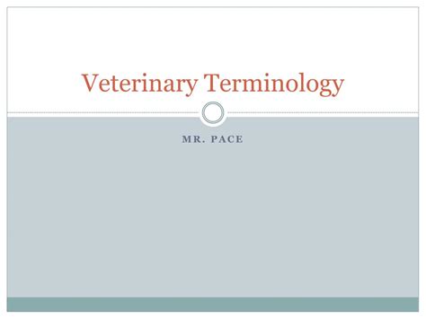 Ppt Veterinary Terminology Powerpoint Presentation Free Download