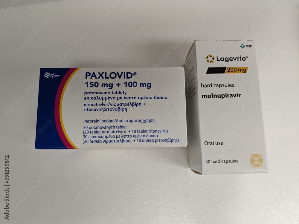 Prague Czech Republic December 2 2023 Covid 19 Treatment Drugs