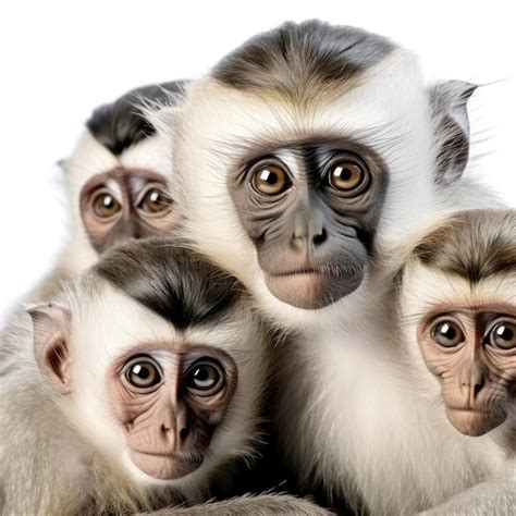 Premium Ai Image Collection Of Group Of Monkey Family With Baby