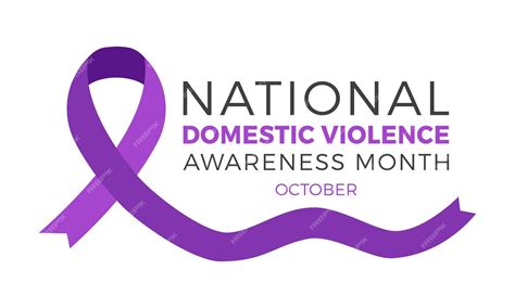 Premium Vector Domestic Violence Awareness Month Awareness Purple