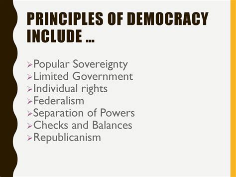 Principles Of Democracy Ppt Download