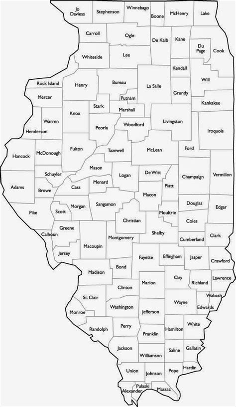 Printable Illinois County Map Printable Calendars At A Glance
