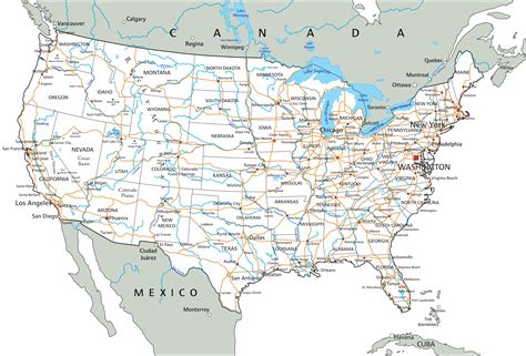 Printable United States Road Map Liam S Beauchamp