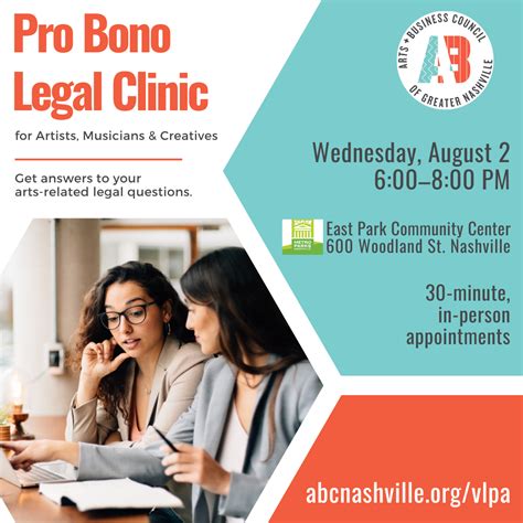 Pro Bono Legal Clinic For Artists Musicians Creatives Tennessee