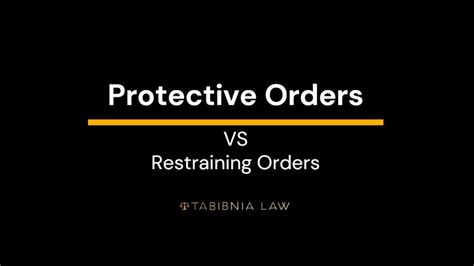 Protective Order Vs Restraining Order California Youtube