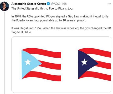 Puerto Rico 1895 Original Flag Version With Azul Celeste Sky Blue